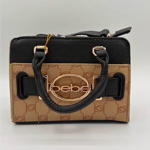 Bebe Black and Brown Mini Bag